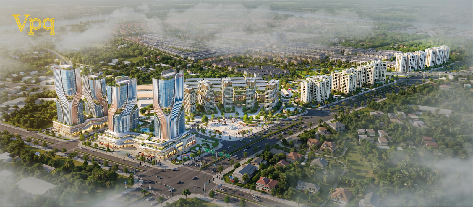 Tổ hợp dự &aacute;n tạo dấu ấn mới với những t&ograve;a nh&agrave; thương mại dịch vụ cao tối đa tới 40 tầng