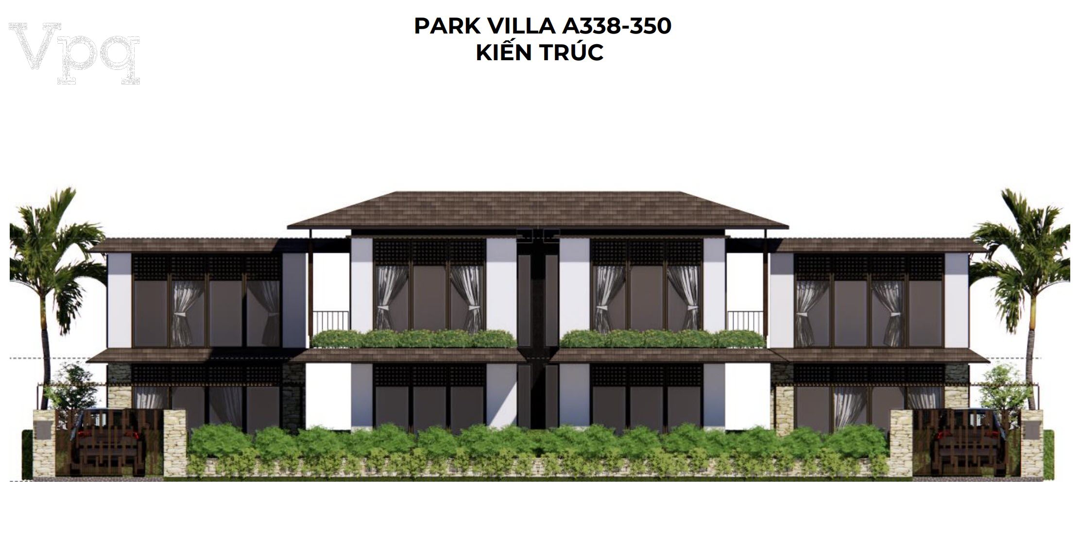 Kiến tr&uacute;c Park Villa A338-A350