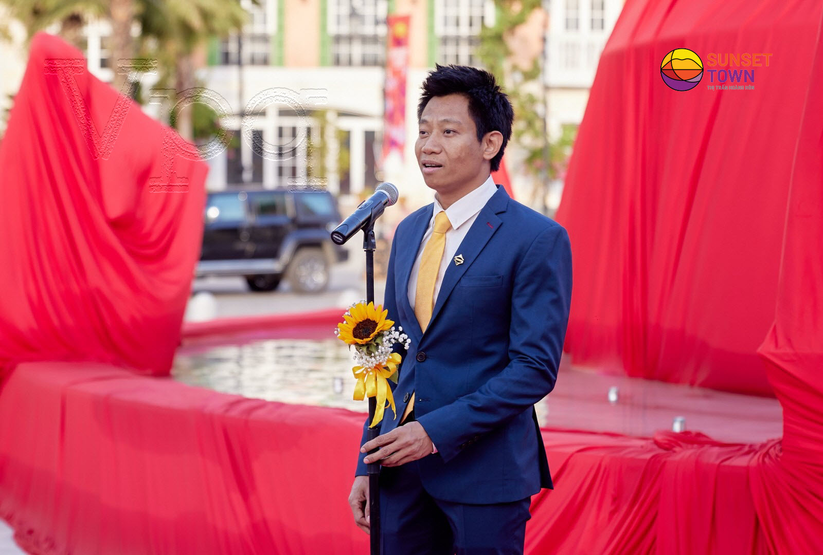 &Ocirc;ng Ho&agrave;ng Vũ L&acirc;n - Kiến tr&uacute;c sư trưởng của Sun Group ph&aacute;t biểu tại sự kiện
