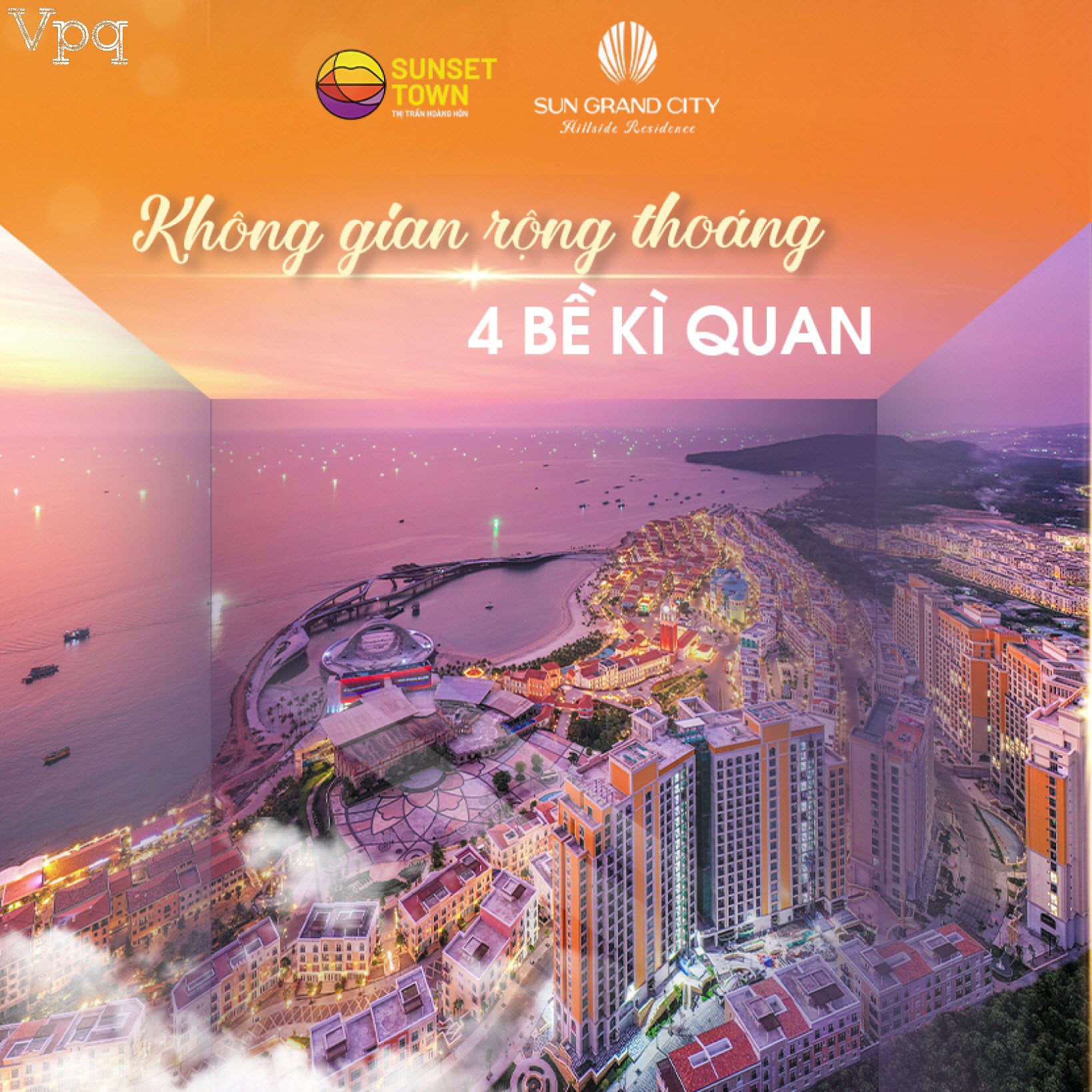 Không gian căn hộ rộng thoáng 4 bề kỳ quan