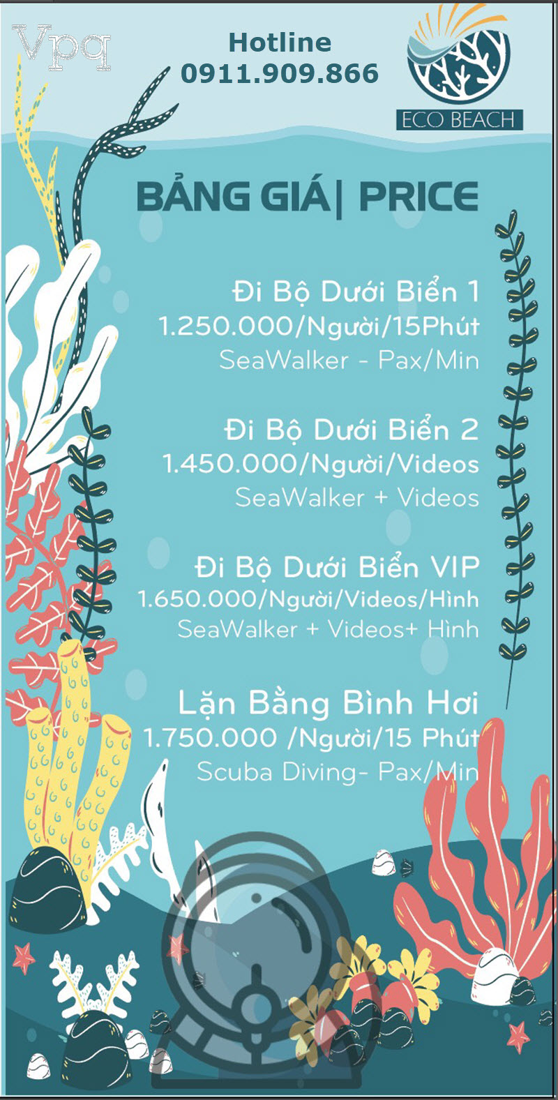 Gi&aacute; tour đi bộ dưới biển Ph&uacute; Quốc