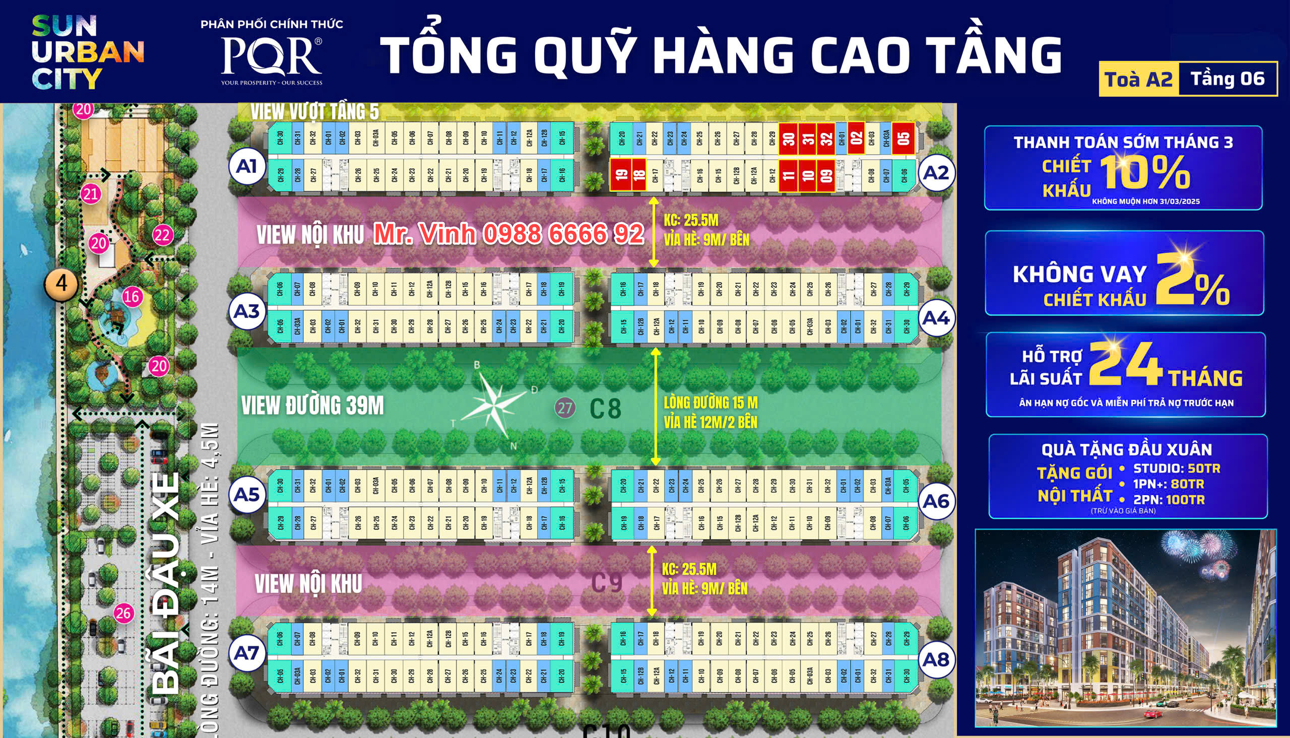 8 tòa cao tầng Art Residence thuộc phân khu Kim Ngân 1 đô thị Sun Urban City Hà Nam