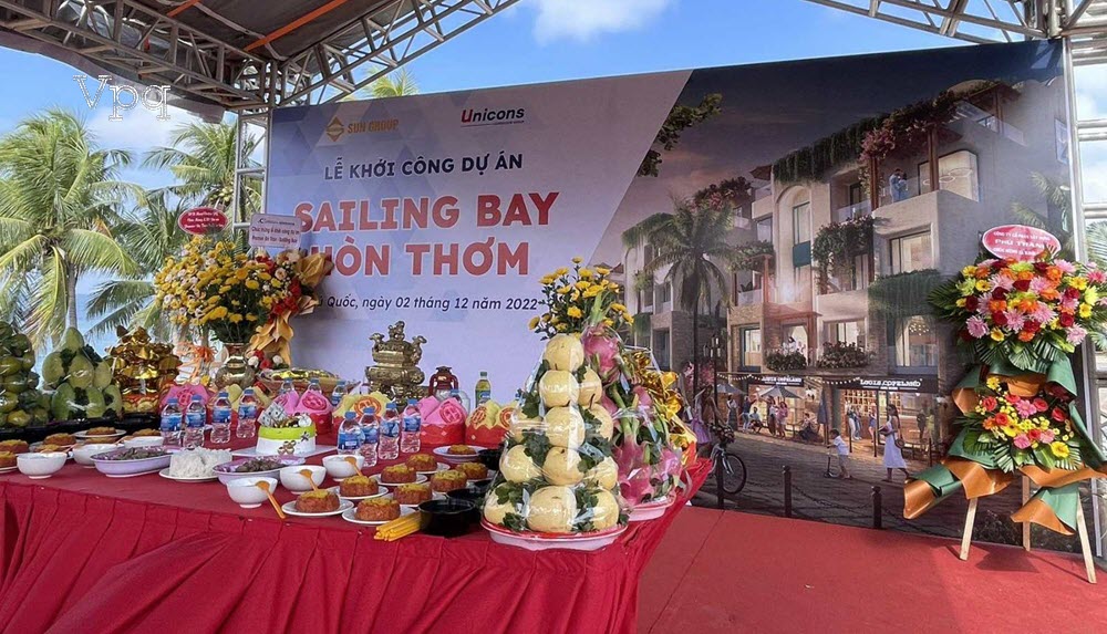 H&igrave;nh ảnh lễ khởi c&ocirc;ng dự &aacute;n The Sailing Bay H&ograve;n Thơm