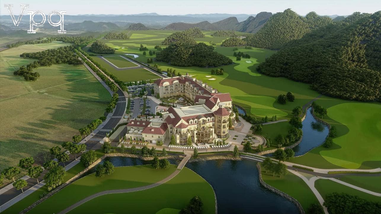 Phối cảnh tổng quan về cụm khách sạn tại Khu phức hợp Thể thao Legend Valley Country Club