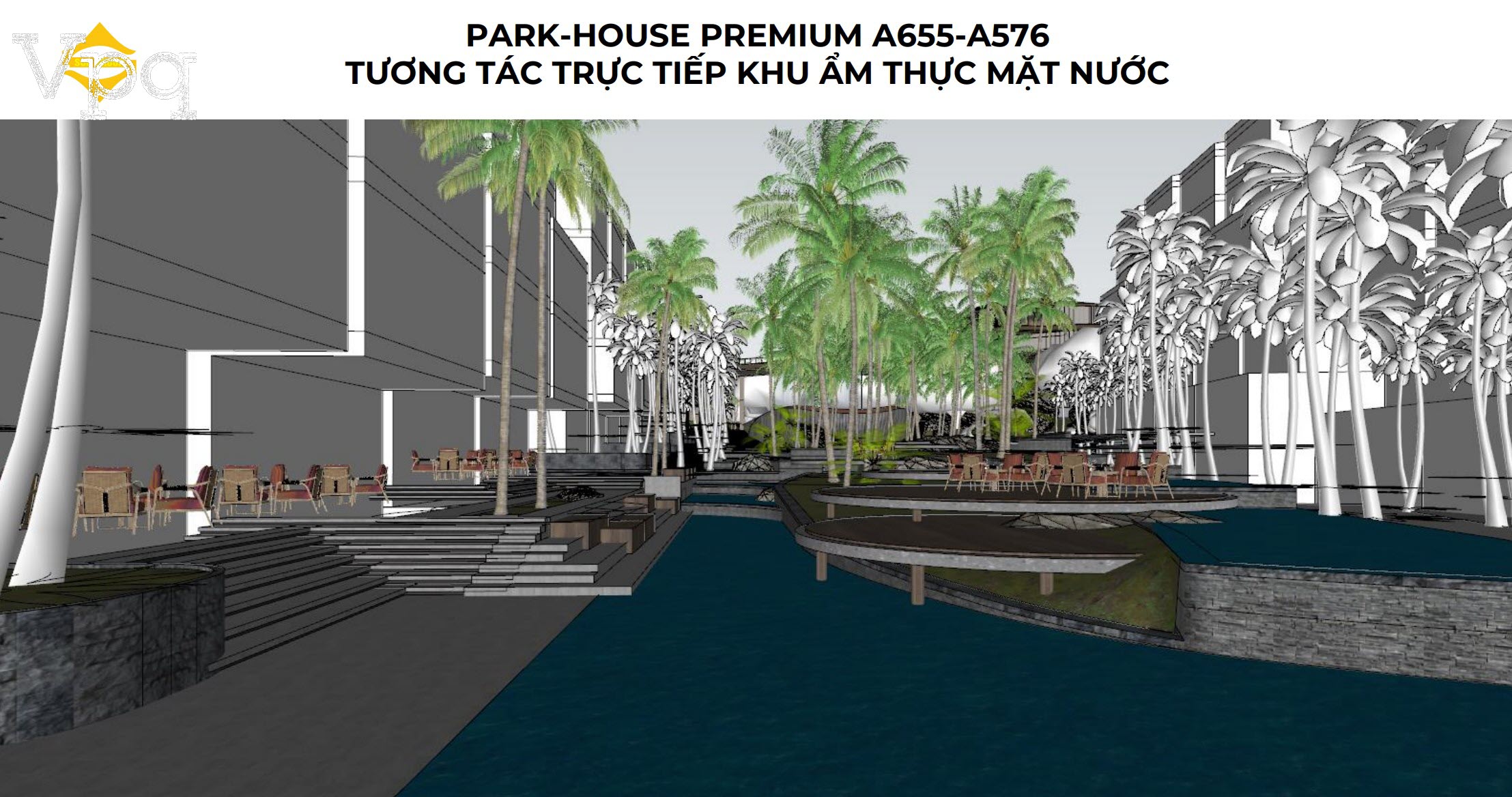 Cảnh quan Park House Premium Makaio A655-A576