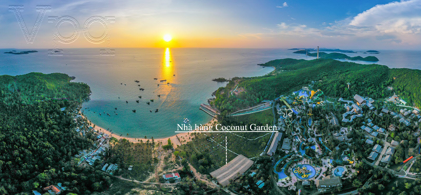 Vị trí nhà hàng Coconut Garden Hòn Thơm