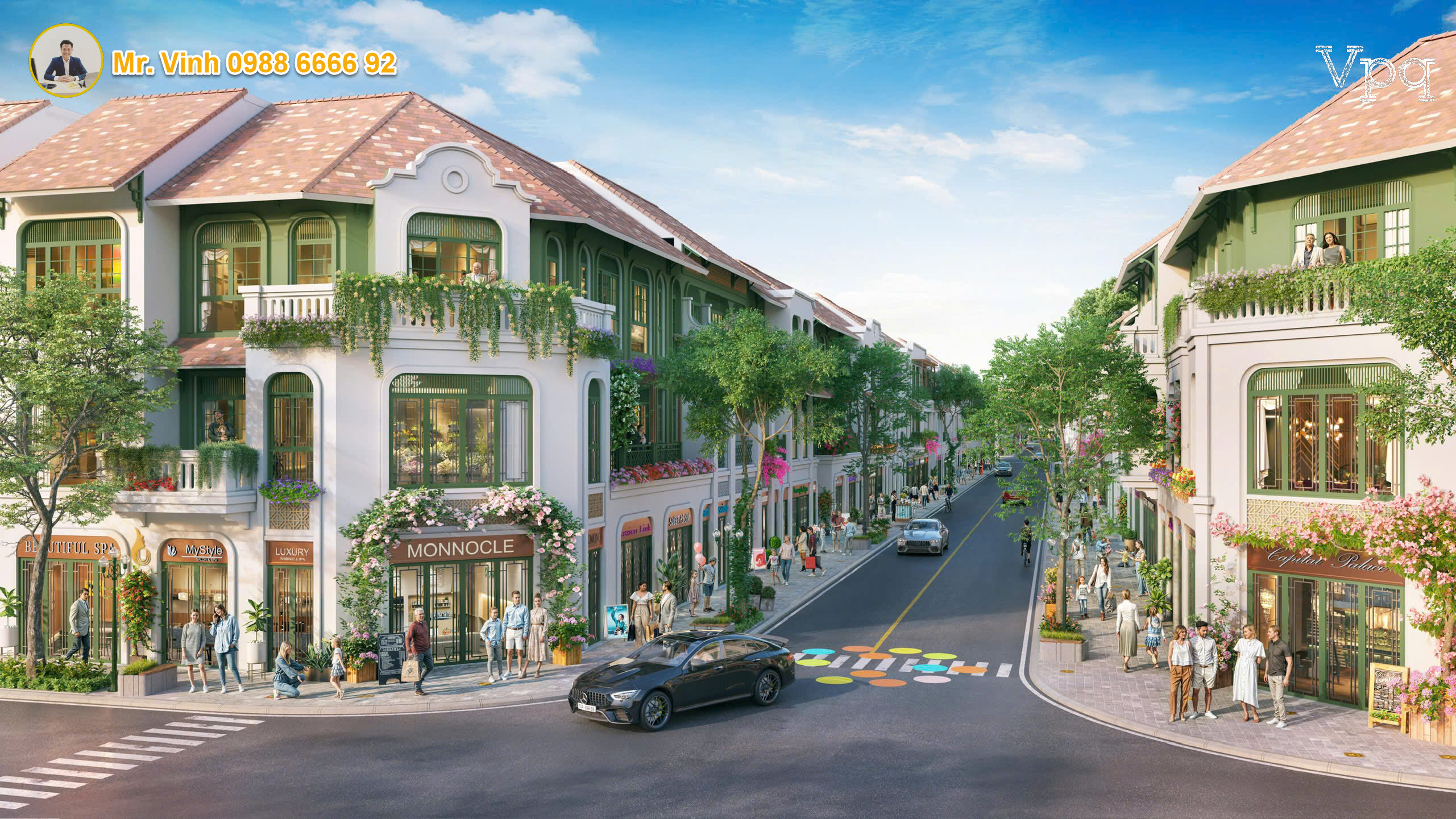 Phối cảnh nh&agrave; phố liền kề (Townhouse) Sun Urban City
