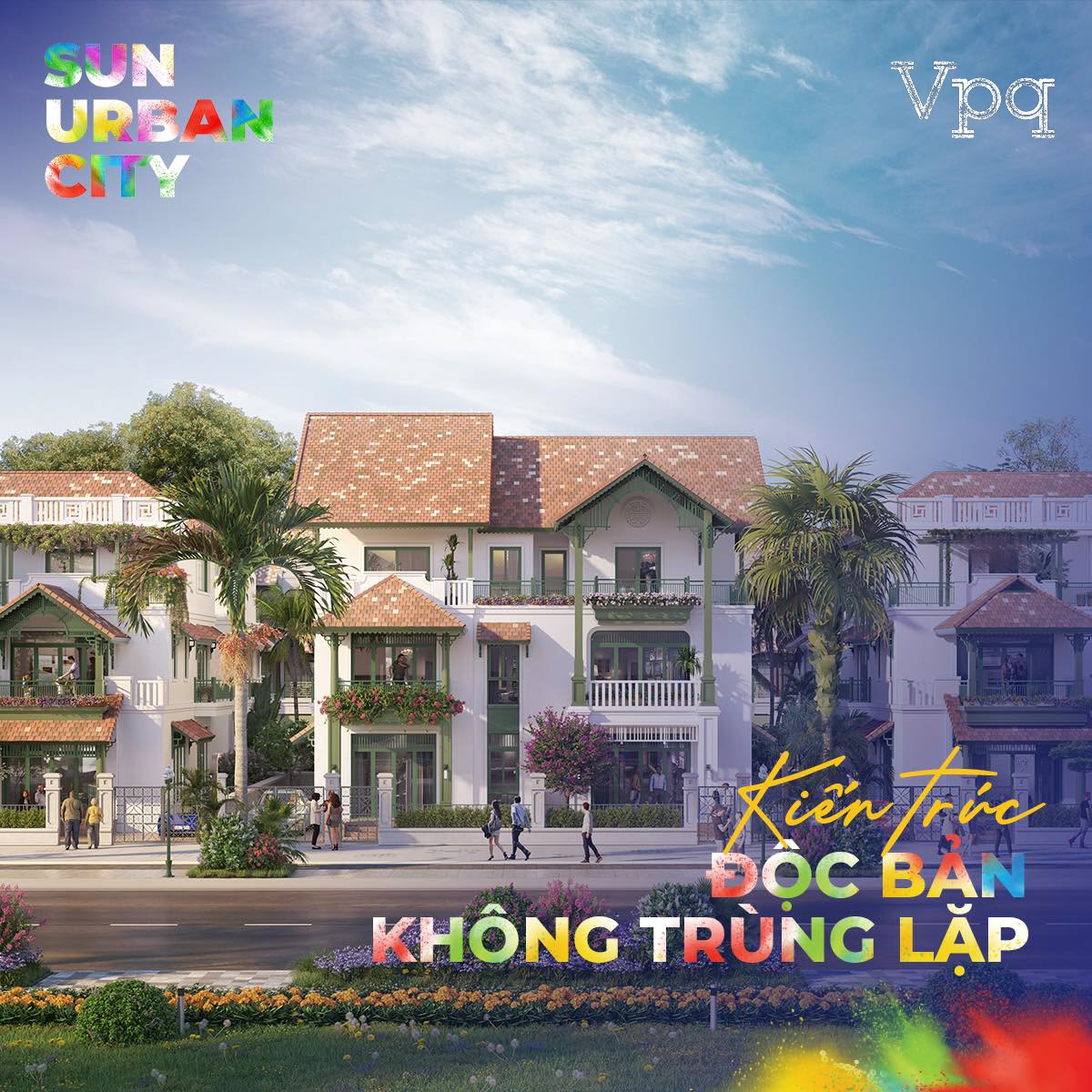 Phối cảnh biệt thự song lập Kim Ngân 1