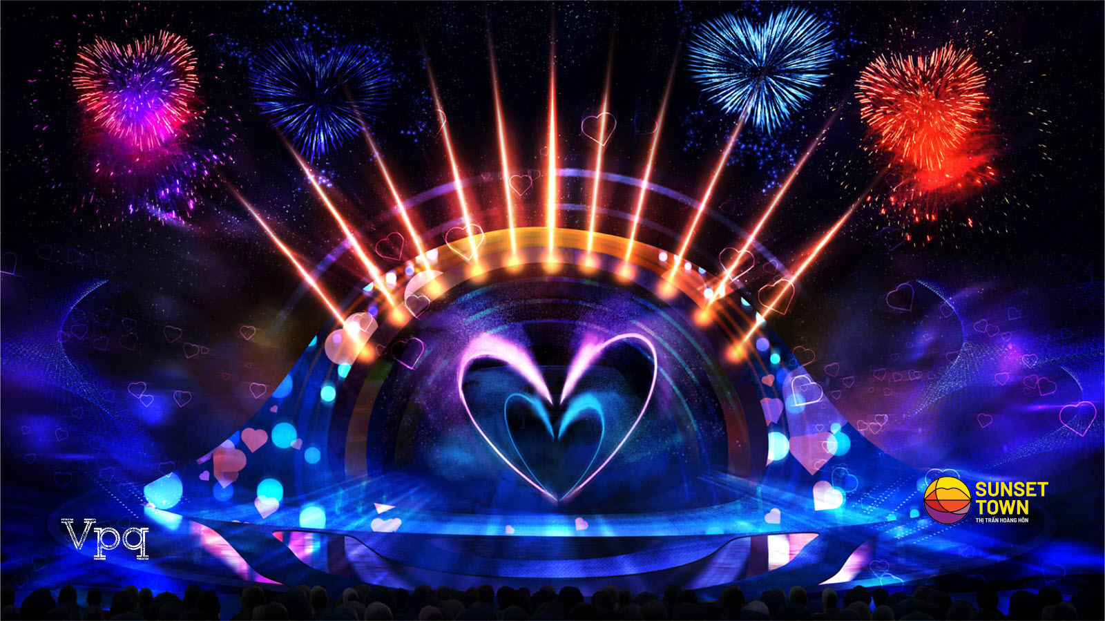Kiss The Stars sử dụng c&ocirc;ng nghệ tr&igrave;nh chiếu Vortex kết hợp nước v&agrave; &aacute;nh s&aacute;ng
