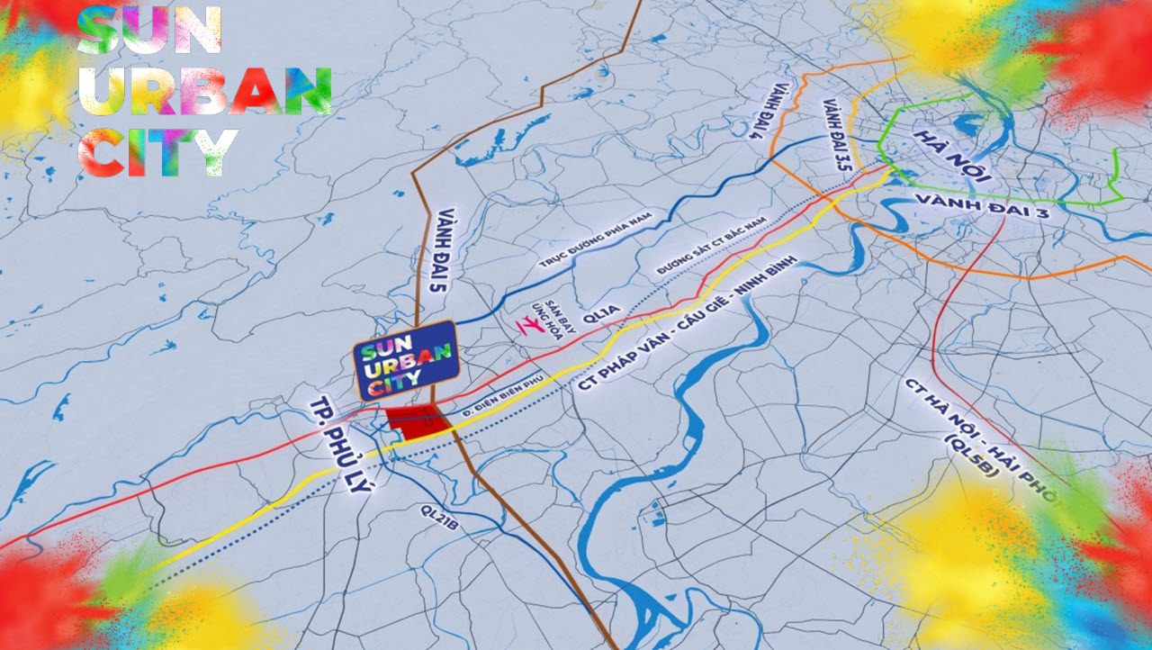 Mạng lưới giao thông hoàn chỉnh kết nối Sun Urban City với Hà Nội và cả miền Bắc