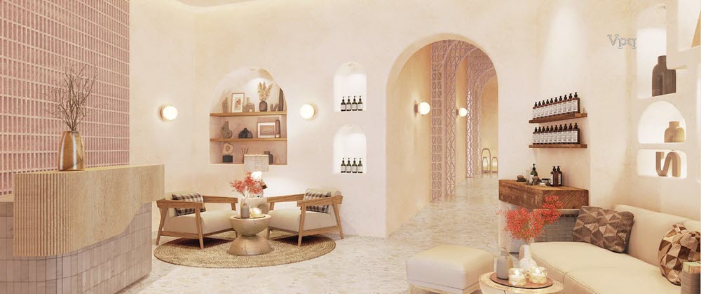 Khu vực sảnh lễ tân Spa tại La Festa Phu Quoc - Curio Collection by Hilton