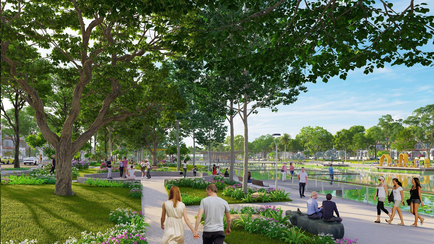 Sun Urban City dành diện tích lớn cho công viên, cây xanh