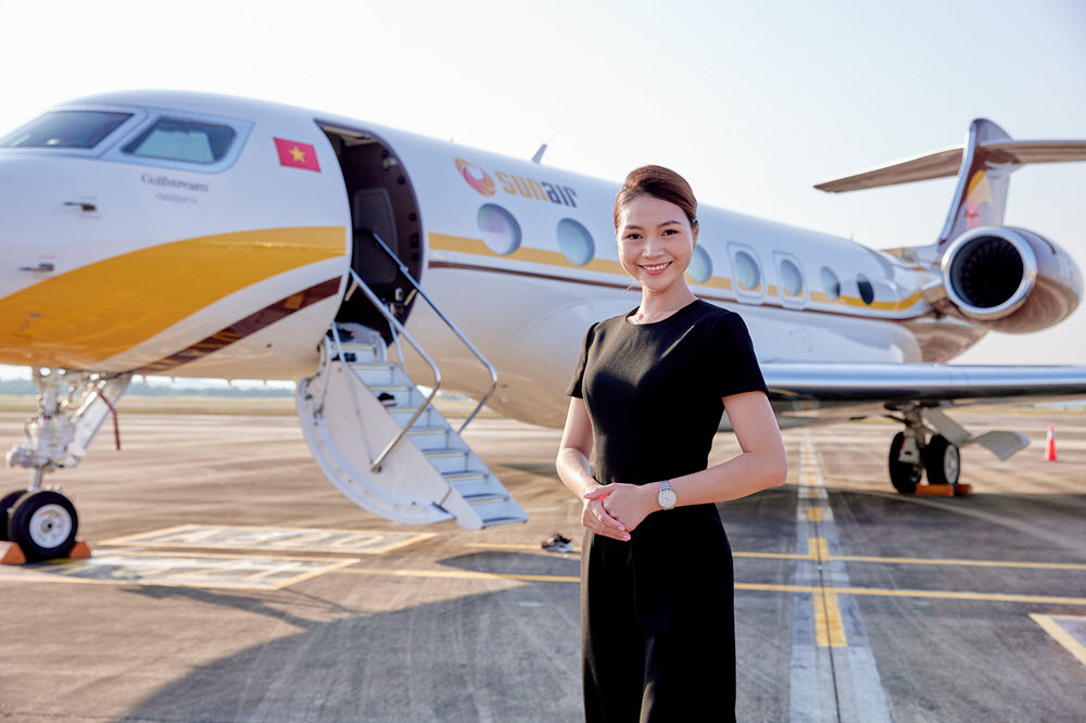 Chuy&ecirc;n cơ Gulfstream G650ER tại Triển l&atilde;m h&agrave;ng kh&ocirc;ng cao cấp Airshow 2022