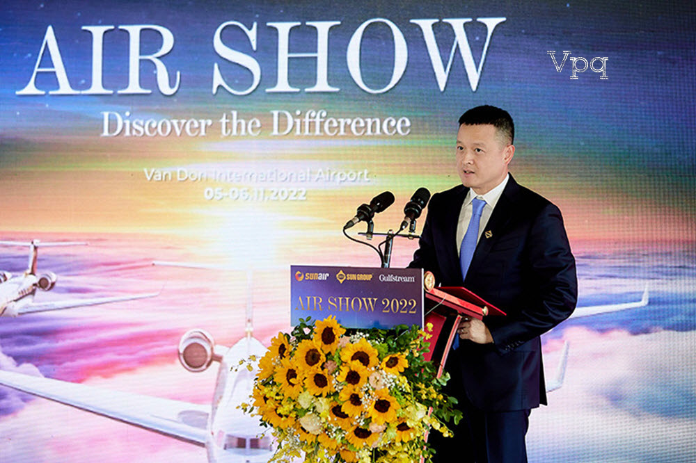 &Ocirc;ng Đặng Minh Trường - Chủ tịch HĐQT tập đo&agrave;n Sun Group ph&aacute;t biểu
