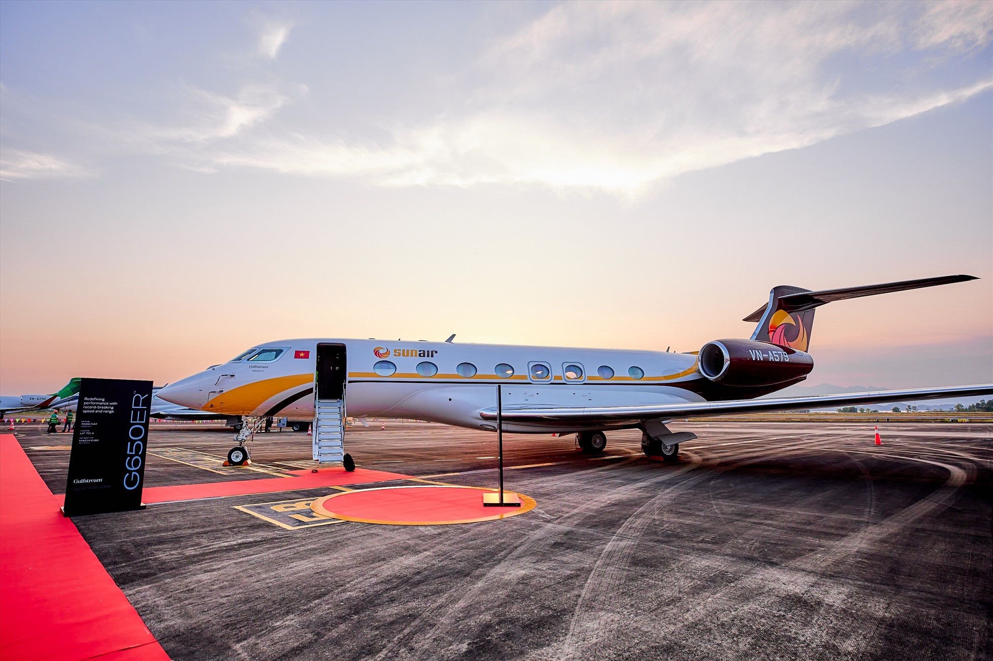 Dinh thự bay G650ER của h&atilde;ng h&agrave;ng kh&ocirc;ng Sun Air Việt Nam