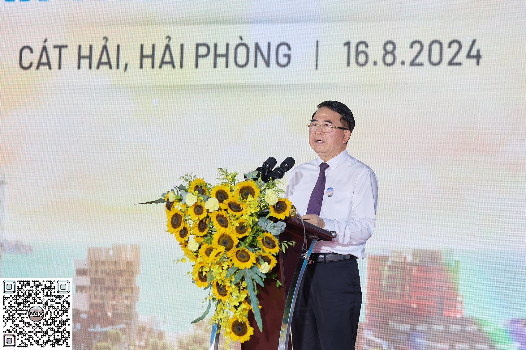 Ph&oacute; Chủ tịch UBND th&agrave;nh phố L&ecirc; Khắc Nam ph&aacute;t biểu tại sự kiện