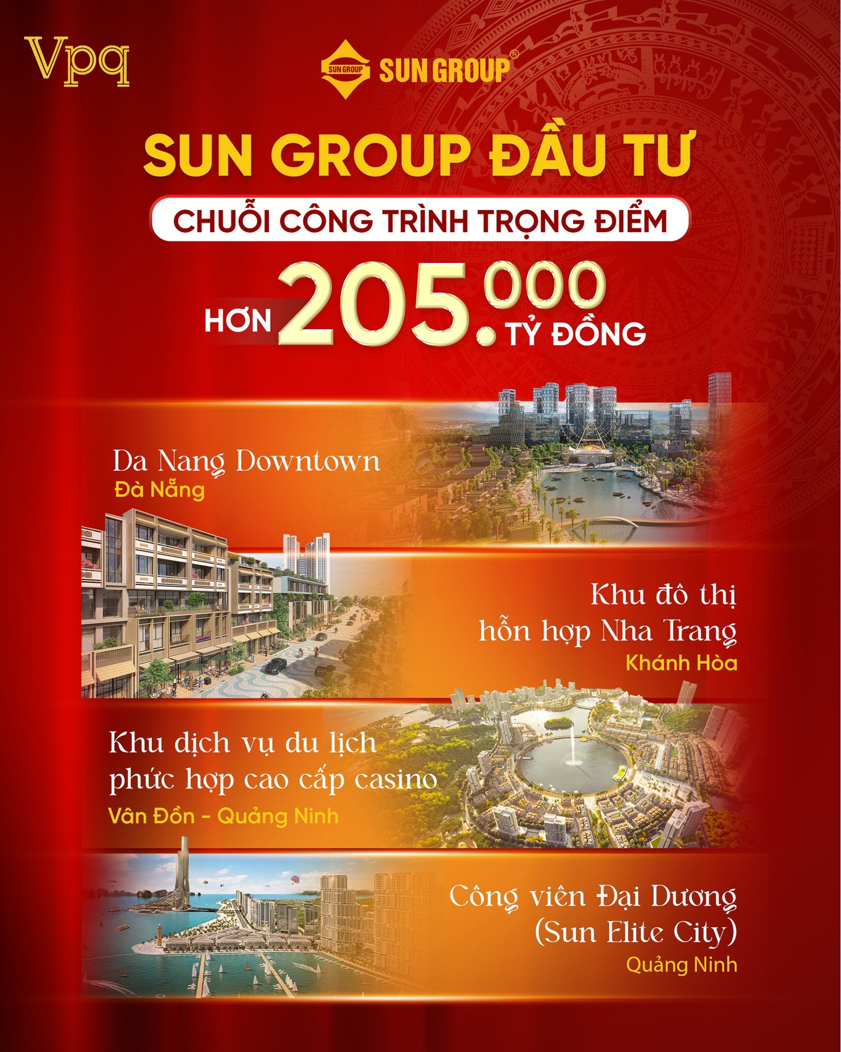 Sun Group đầu tư chuỗi c&ocirc;ng tr&igrave;nh trọng điểm trị gi&aacute; hơn 205 ngh&igrave;n tỷ đồng mừng 80 năm Quốc kh&aacute;nh
