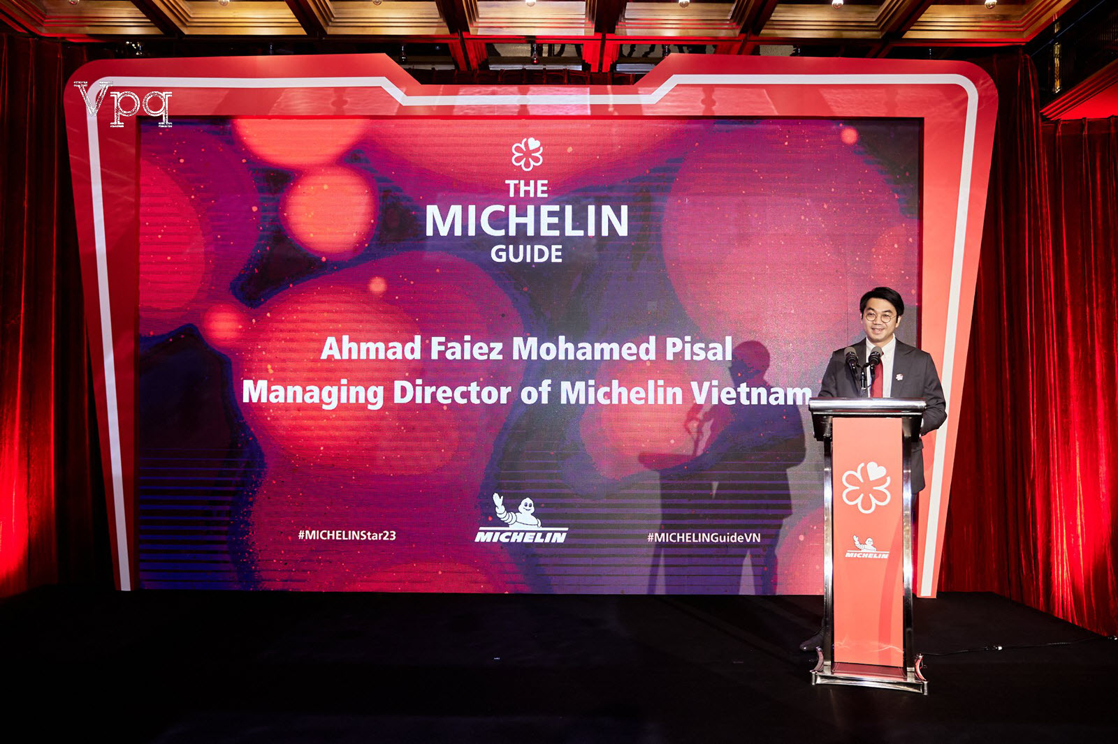 &Ocirc;ng Ahmad Faiez Mohamed Pisal - Gi&aacute;m đốc điều h&agrave;nh Michelin Việt Nam ph&aacute;t biểu tại sự kiện