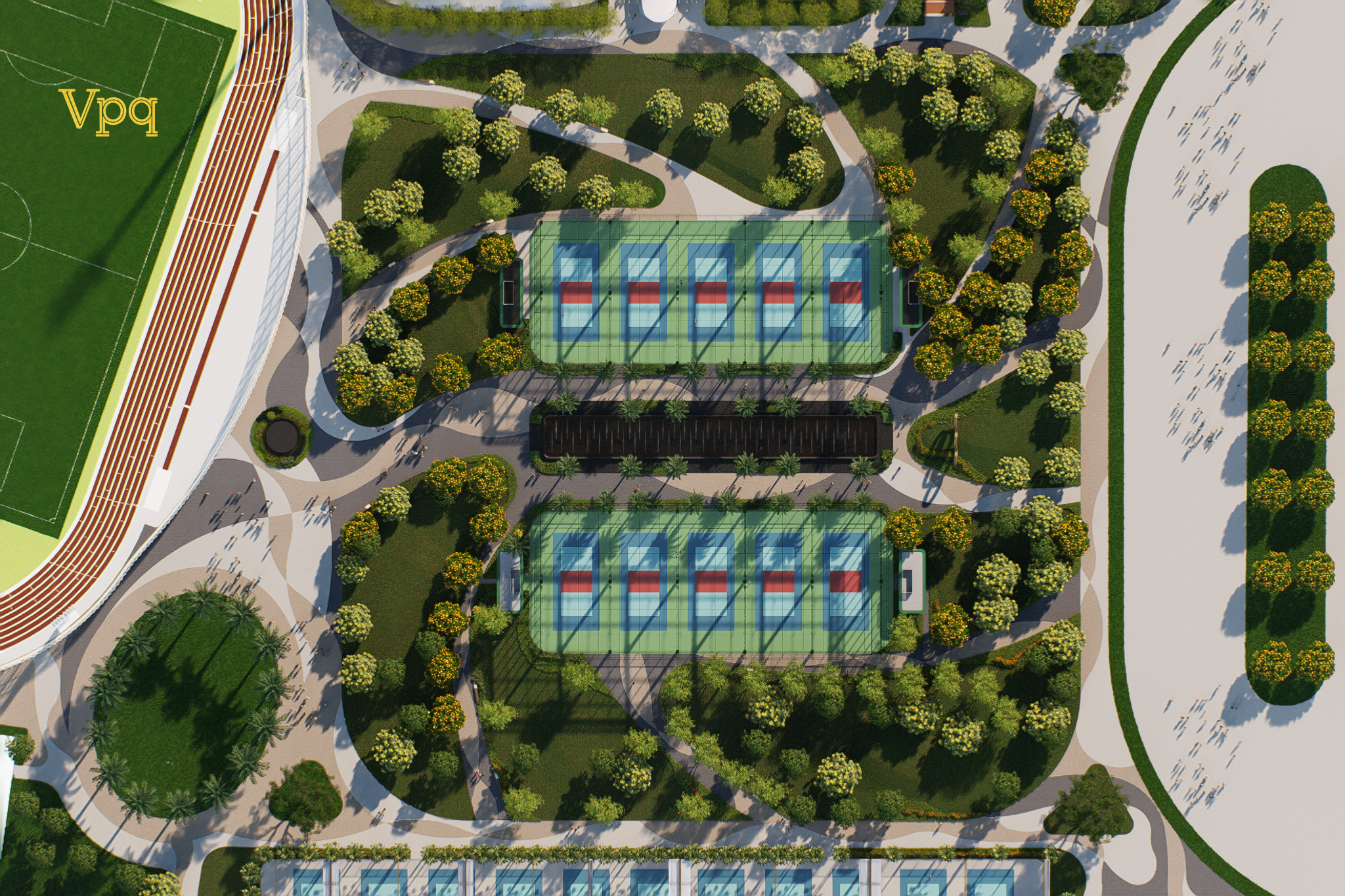 Hệ thống s&acirc;n Pickleball tại Sun Sport City