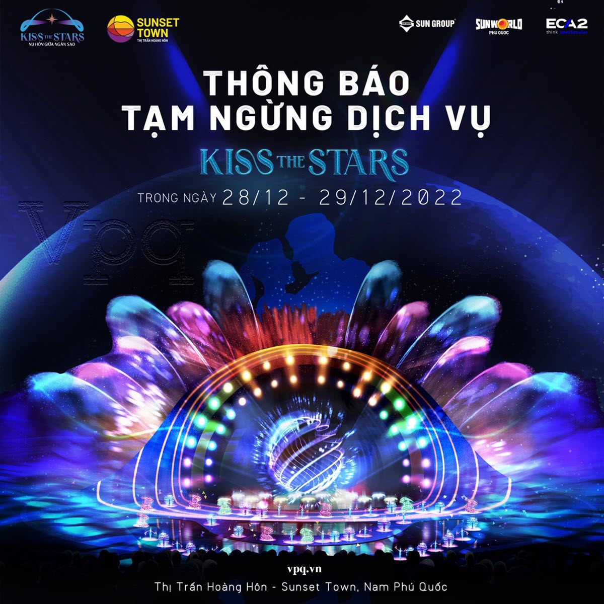 Th&ocirc;ng b&aacute;o tạm ngừng dịch vụ Kiss The Stars Show