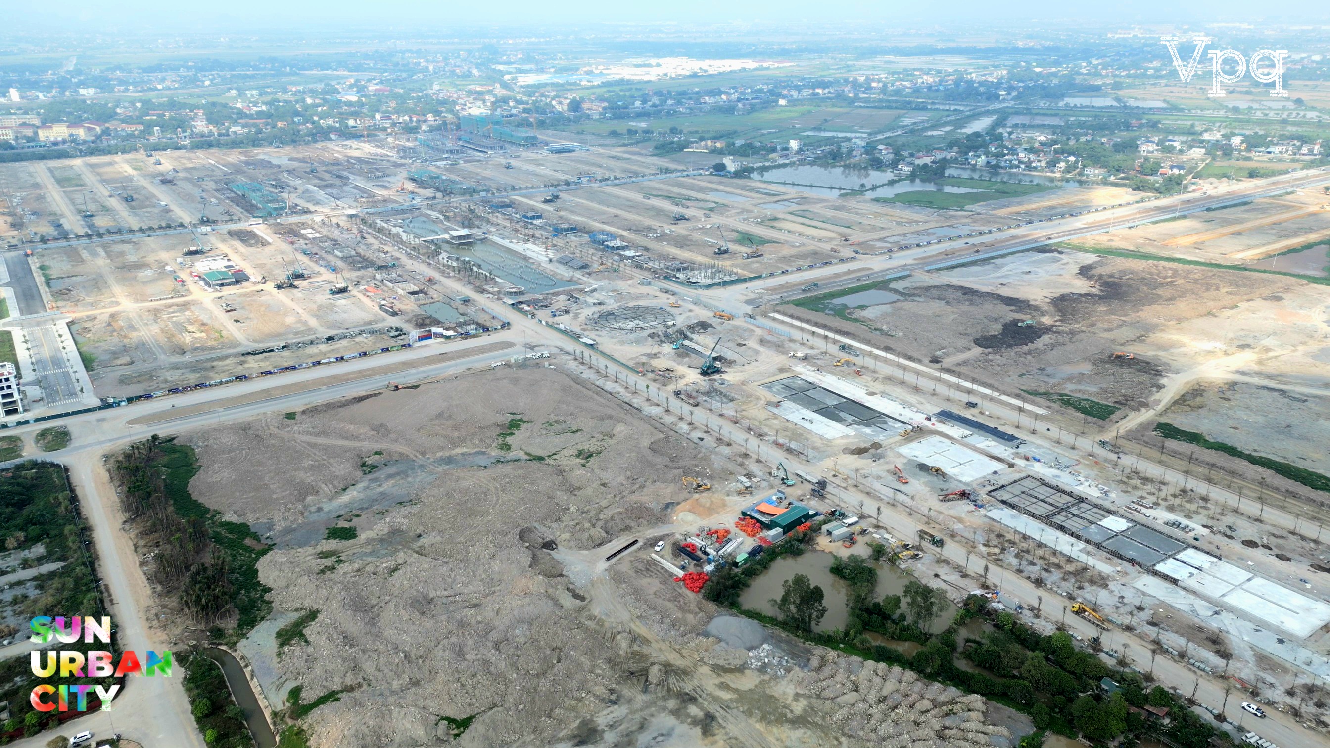 To&agrave;n cảnh c&ocirc;ng trường Sun Urban City H&agrave; Nam (Giai đoạn I)