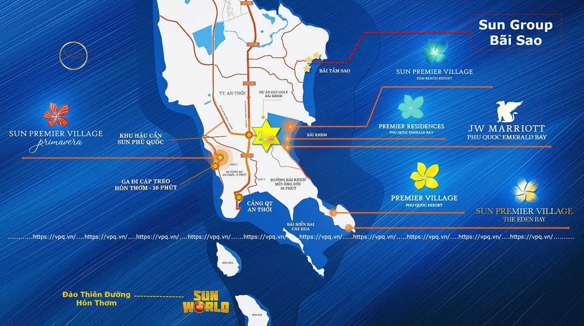 Hệ sinh thái các dự án tỷ đô của Sun Group tại Phú Quốc