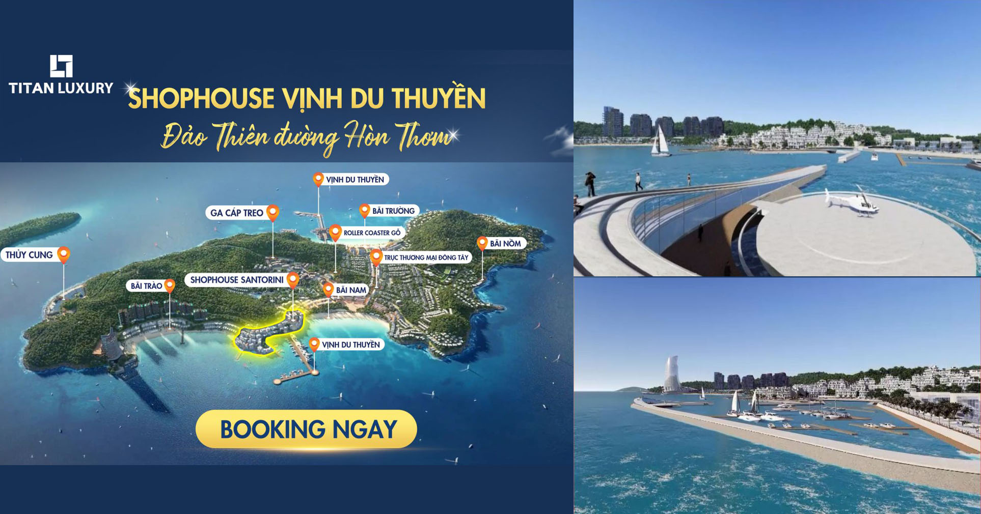 Shophouse vịnh du thuyền phong cách Santorini ngay tại Hòn Thơm