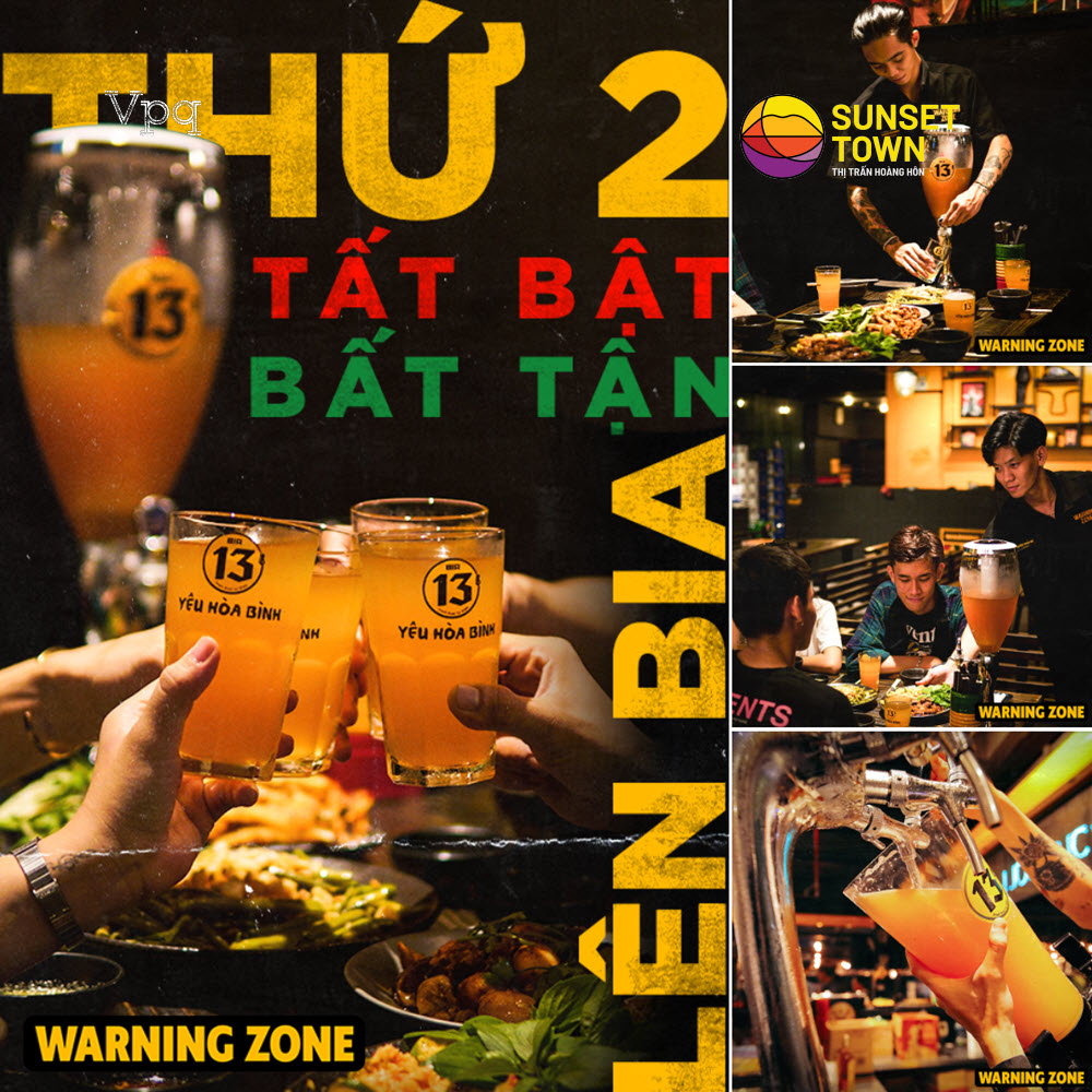 Warning Zone -Thương hiệu F&B tiếp theo có mặt tại Sunset Town