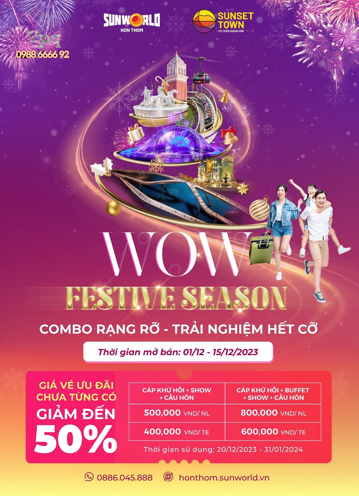 G&oacute;i Gombo bao gồm: C&aacute;p khứ hồi + Show Kiss The Stars + Cầu H&ocirc;n 