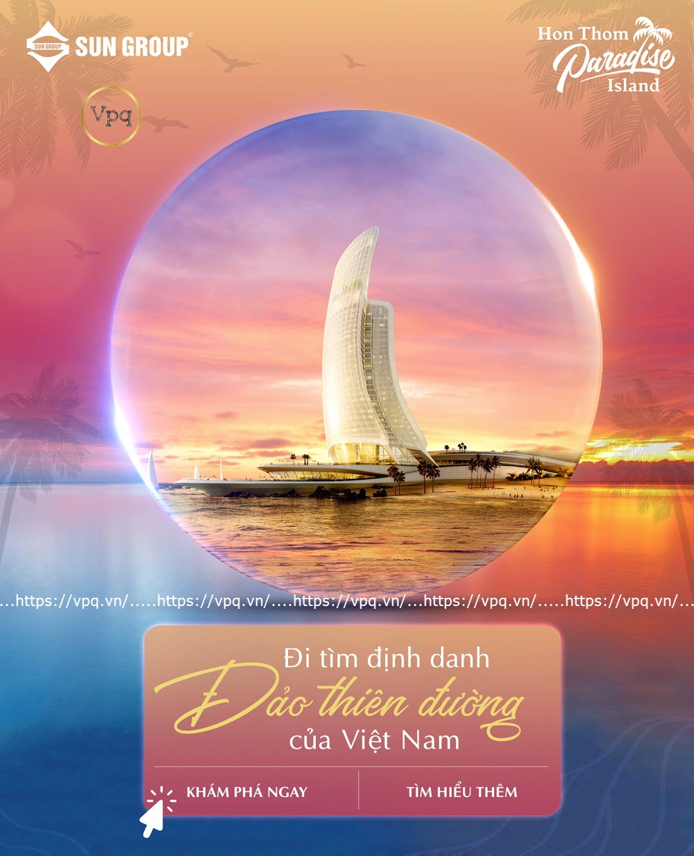 Hình ảnh tòa nhà Cánh Buồm biểu tượng Hòn Thơm