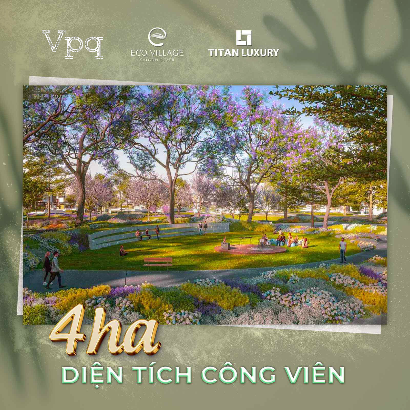 4 Ha diện tích công viên xanh tại Eco Village Saigon River