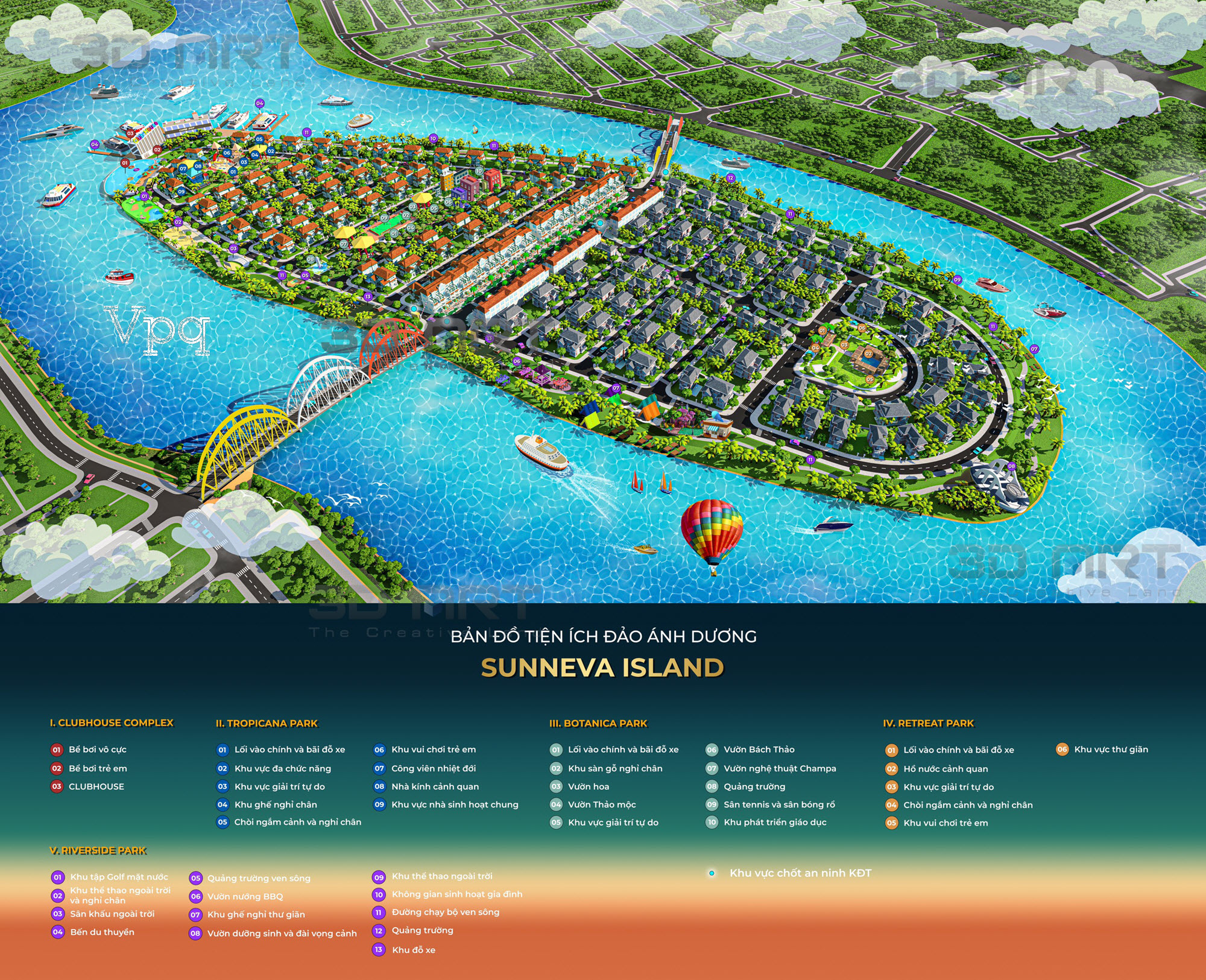 Bản đồ tiện &iacute;ch đảo &Aacute;nh Dương Sunneva Island Đ&agrave; Nẵng