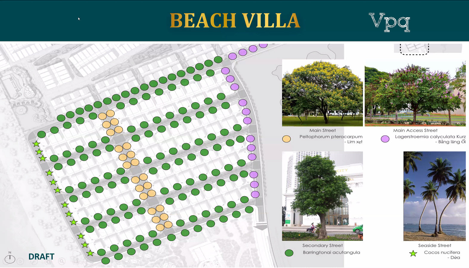 Layout bố trí cảnh quan Beach Villa - Sun Secret Valley