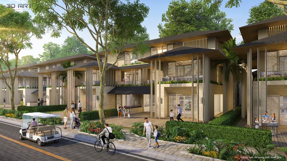 Phối cảnh biệt thự Beach Villa phân khu The Oceana