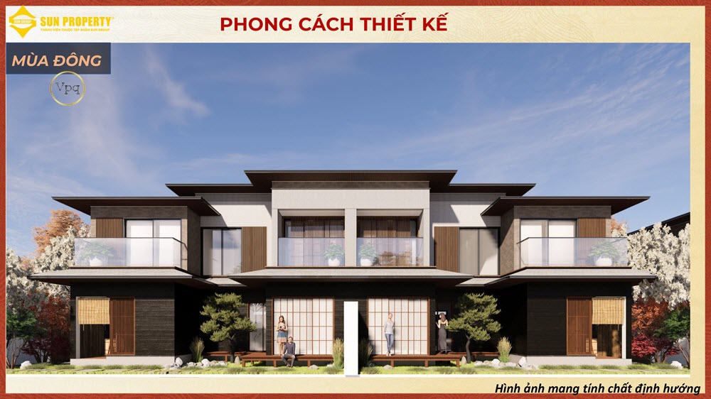 Phong c&aacute;ch thiết kế biệt thự m&ugrave;a đ&ocirc;ng Sun Beauty Onsen Village
