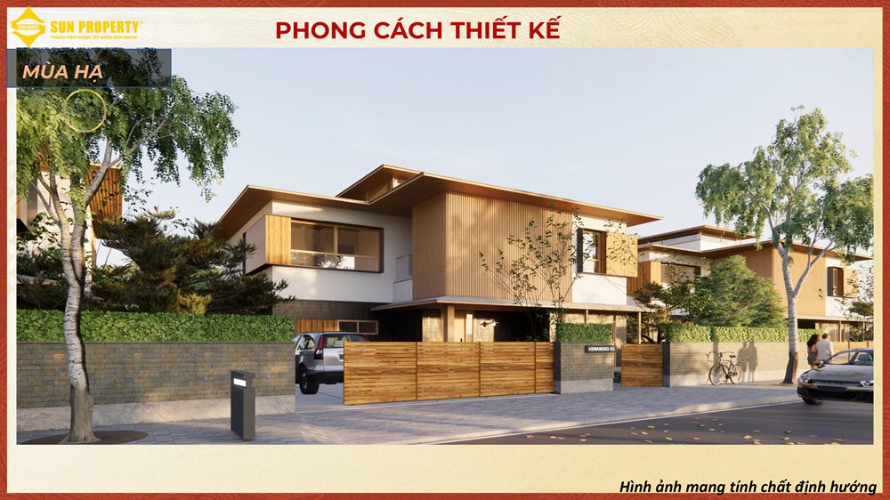 Mặt tiền thiết kế biệt thự mùa Hạ tại Sun Beauty Onsen Village
