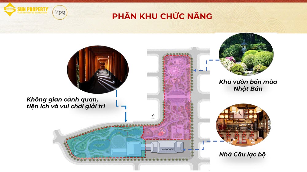 Phân khu chức năng tại Sun Beauty Onsen Thanh Hóa