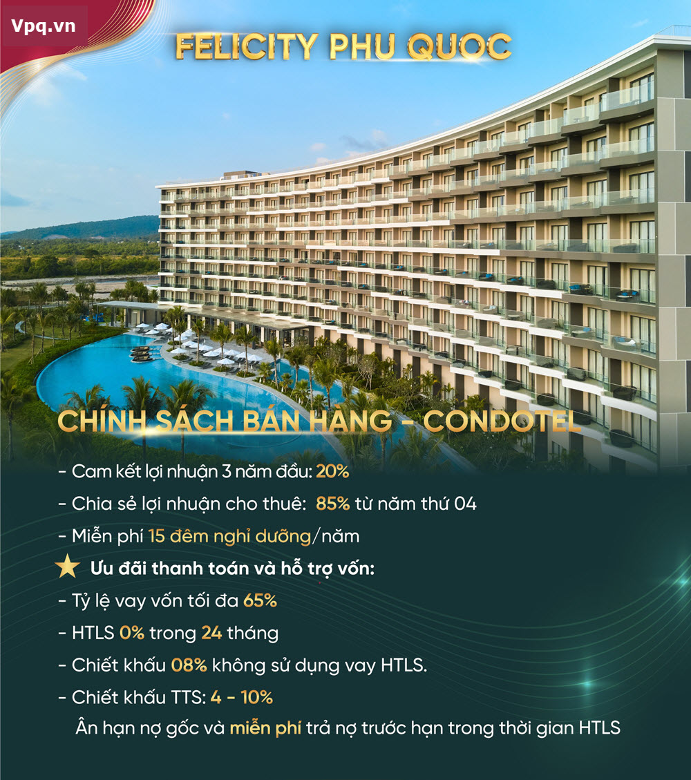 Chính sách bán hàng phân khu condotel dự án Felicity Phú Quốc