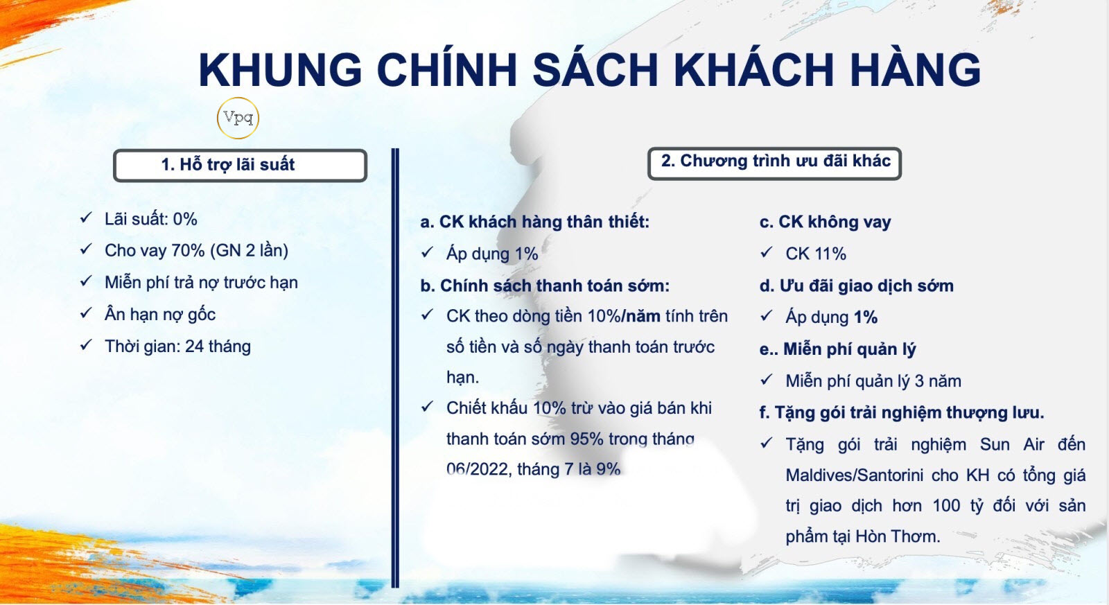 Chính sách bán hàng Shophouse Paradise Walk Hòn Thơm