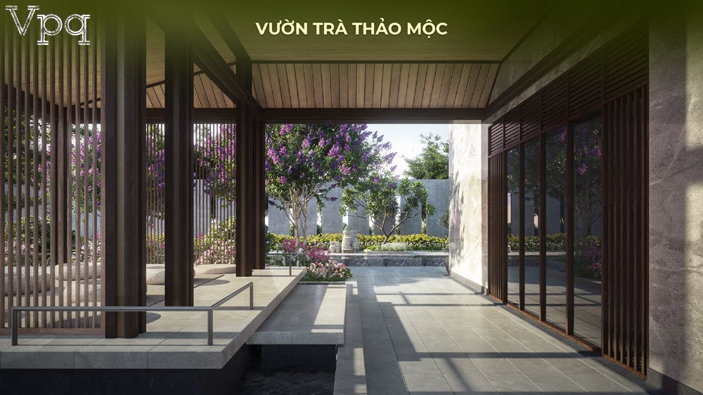 Vườn trà thảo mộc tại Eco Village Saigon River