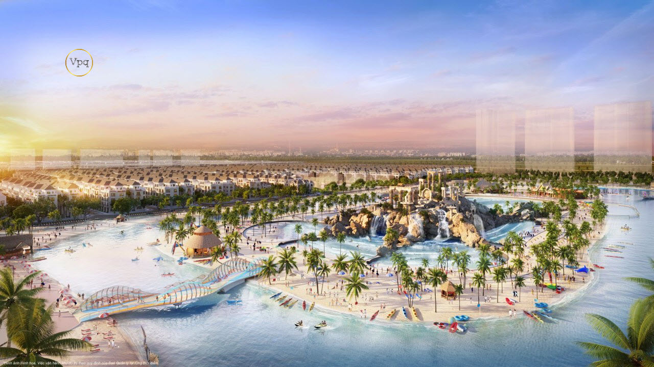 Hồ nước mặn Laguna dự án The Empire Vinhomes Ocean Parl Hưng Yên