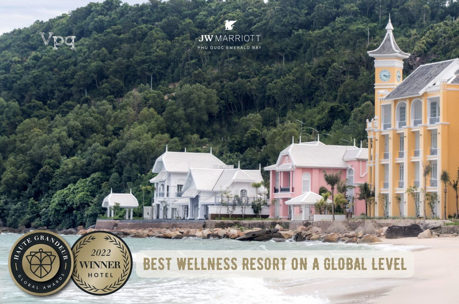 JW Marriott Phu Quoc Emerald Bay tọa lạc b&ecirc;n B&atilde;i Kem 3 năm li&ecirc;n tiếp đạt danh hiệu &ldquo;Khu nghỉ dưỡng d&agrave;nh cho đ&aacute;m cưới h&agrave;ng đầu thế giới&rdquo; 