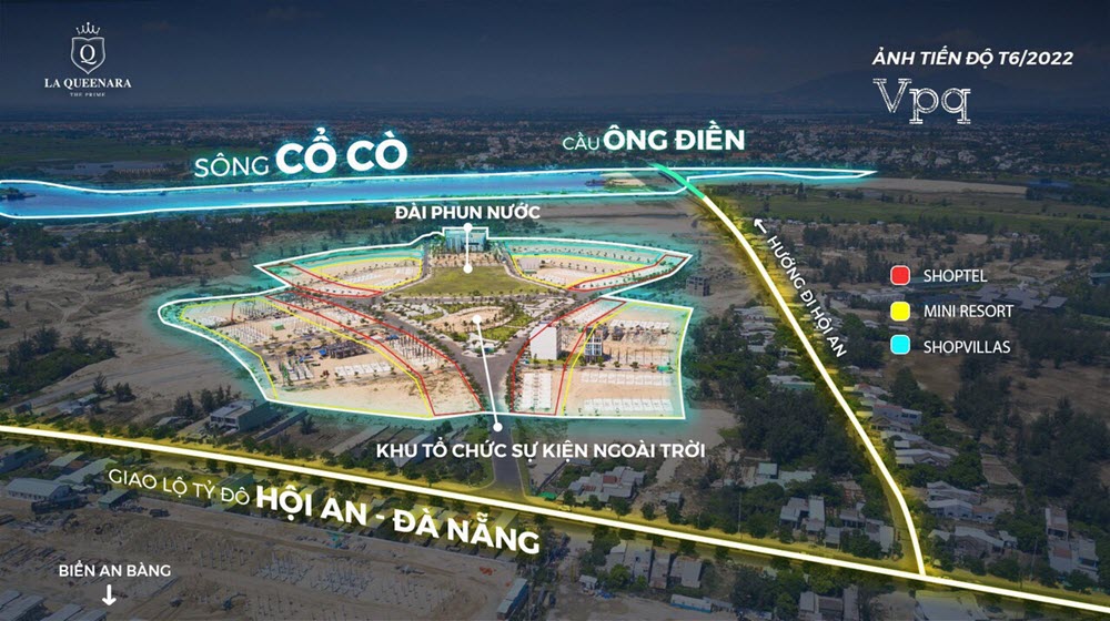 H&igrave;nh ảnh thực tế vị tr&iacute; La Queenara Hội An