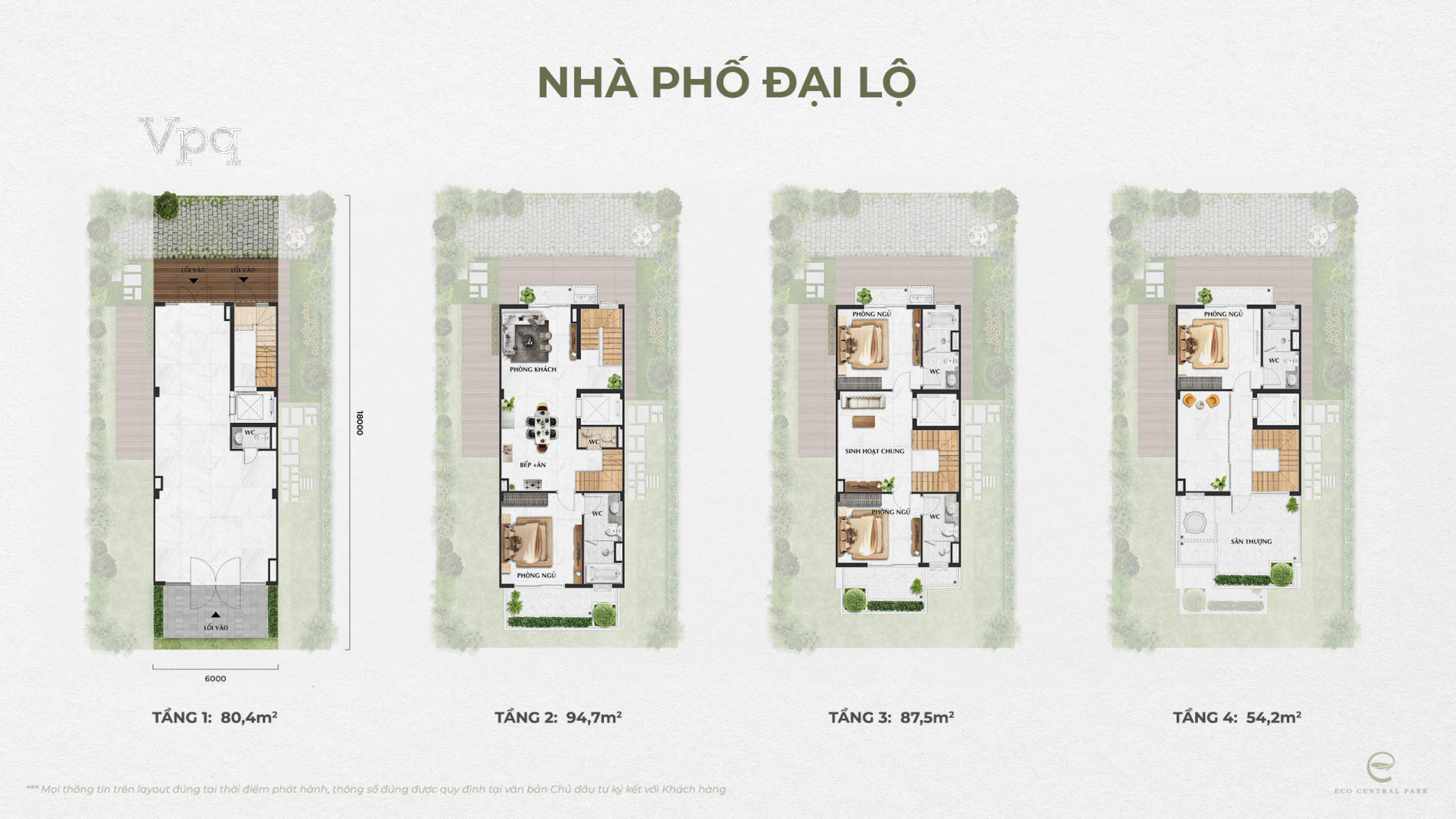 Layout thiết kế nh&agrave; phố đại lộ The Garden dự &aacute;n Eco Central Park