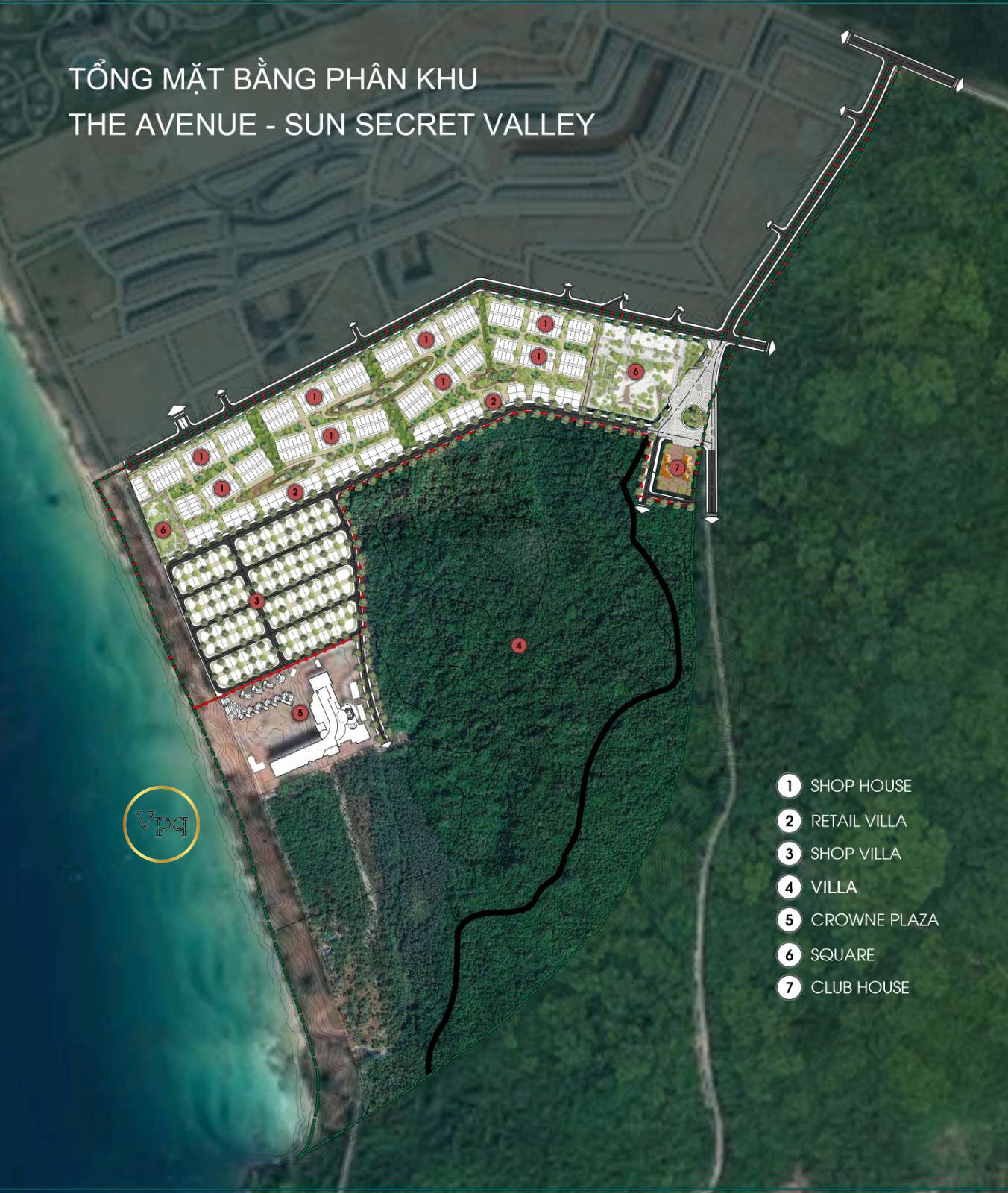 Mặt bằng ph&acirc;n khu The Avenue Sun Secret Valley