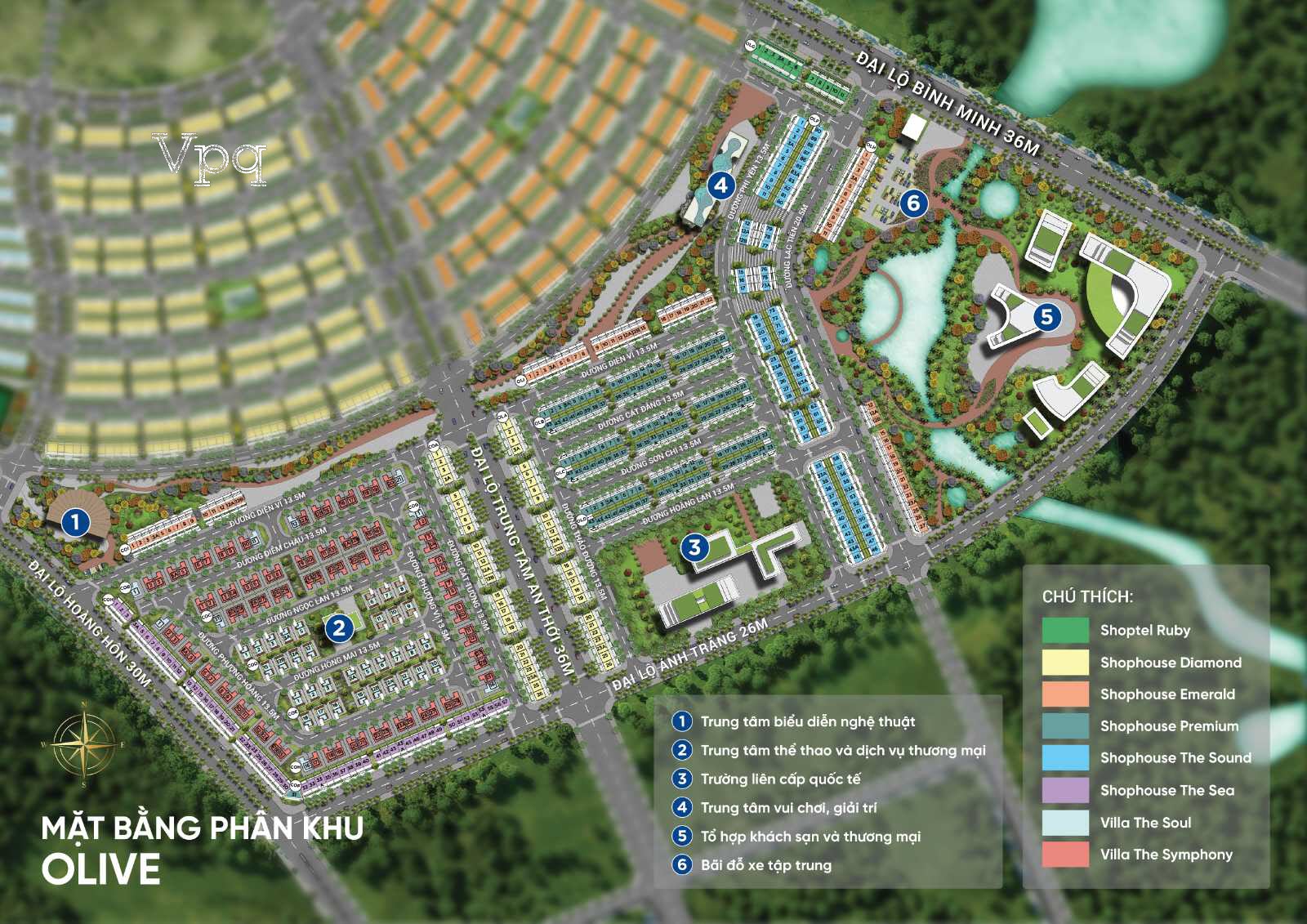 Mặt bằng phân khu Olive - Meyhomes Capital Phú Quốc
