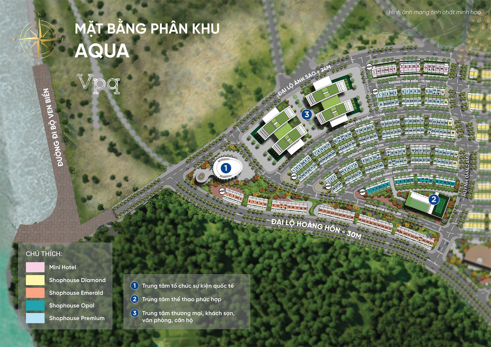 Mặt bằng phân khu Aqua