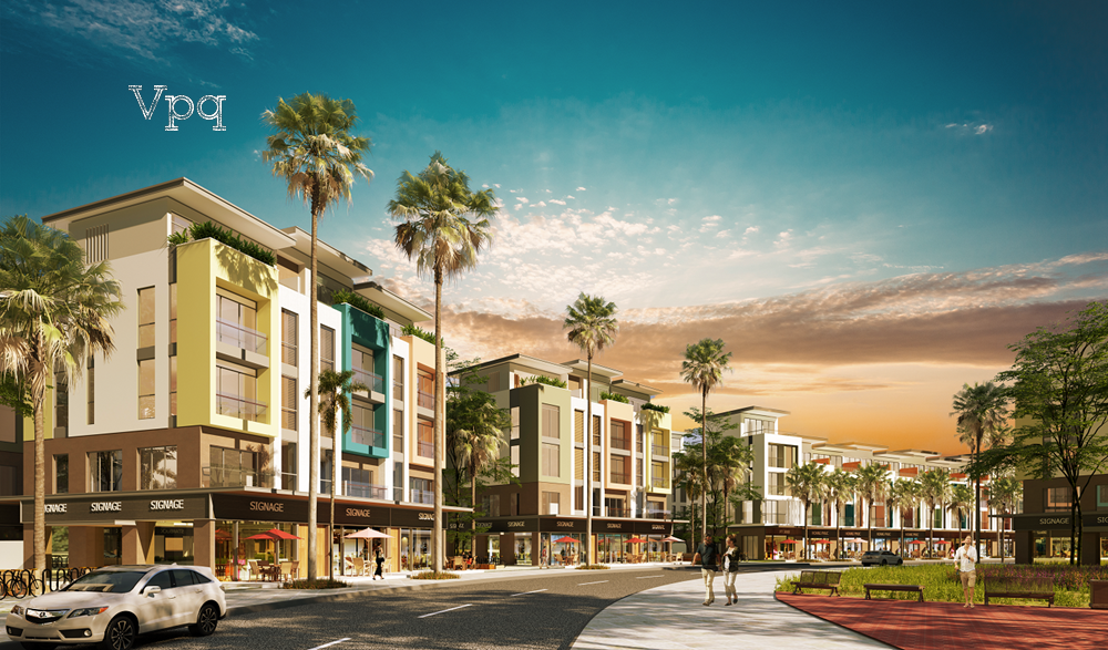 Phối cảnh shophouse phân khu Olive