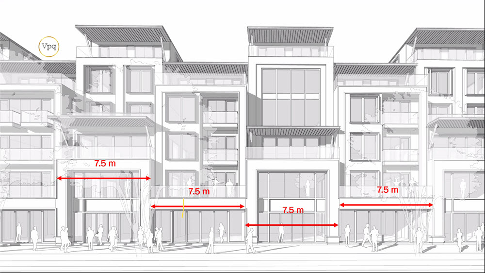 K&iacute;ch thước mặt tiền điển h&igrave;nh Shophouse The Avenue - Sun Secret Valley