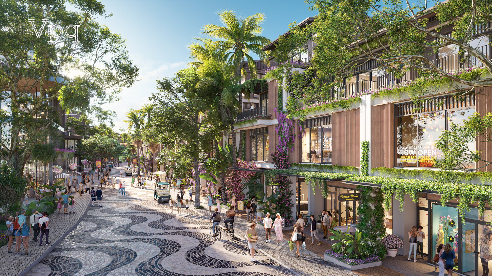 M&ocirc; h&igrave;nh trải nghiệm mua sắm trong c&ocirc;ng vi&ecirc;n chỉ c&oacute; tại Sunrise Park Villa
